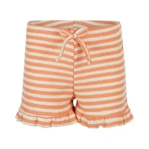 Short rayé orange fille