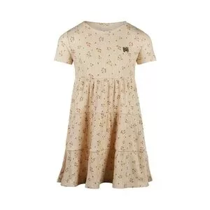 Robe beige fleurie