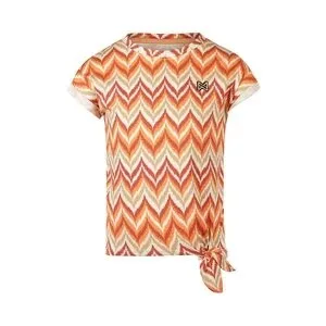 Blouse nouée orange fille