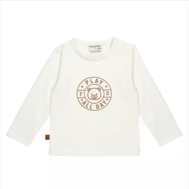t-shirt manches longues blanc cassé bébé garçon