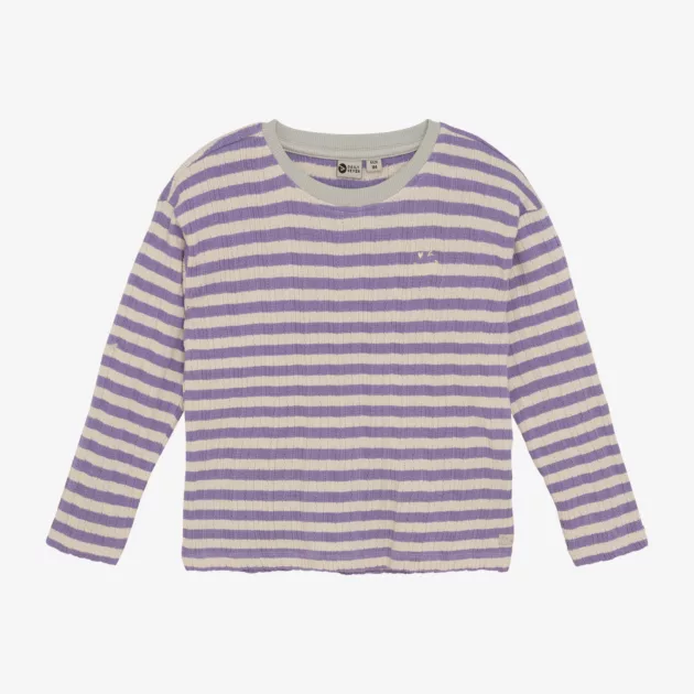 t-shirt manches longues rayé "d7 fille"