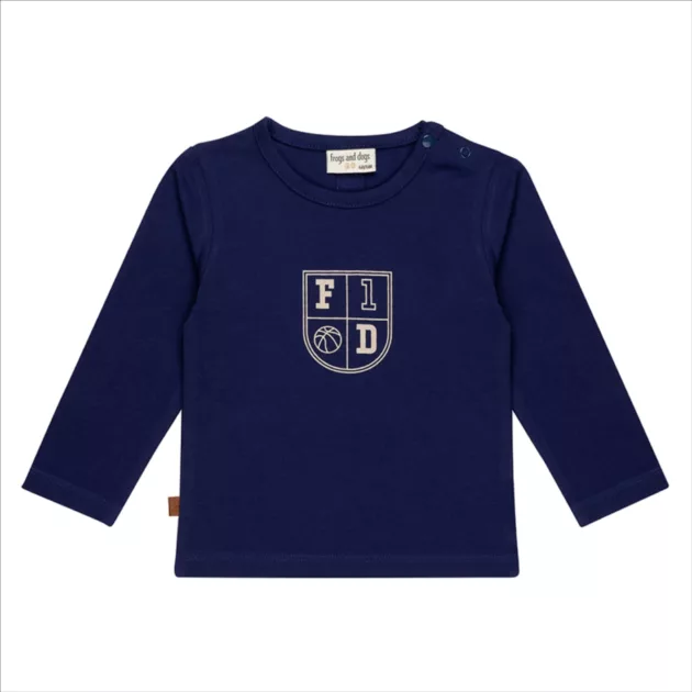 T-shirt manches longues bleu foncé "play all day" bébé garçon