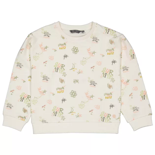 Sweat blanc cassé fille