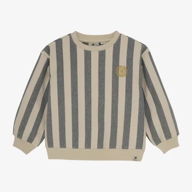 Sweat oversize rayé garçon