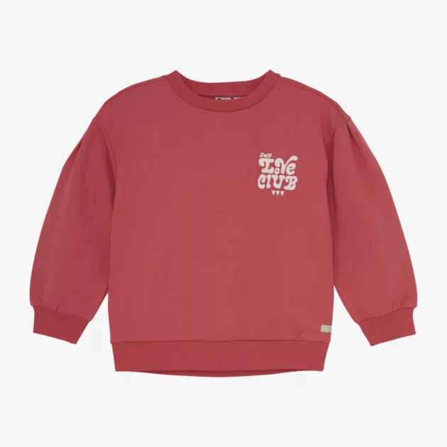 Sweat "love" rouge fille