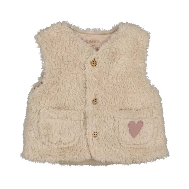 Gilet teddy sans manches bébé fille