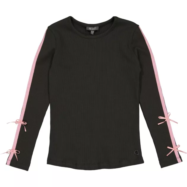 T-shirt manches longues" marron"fille