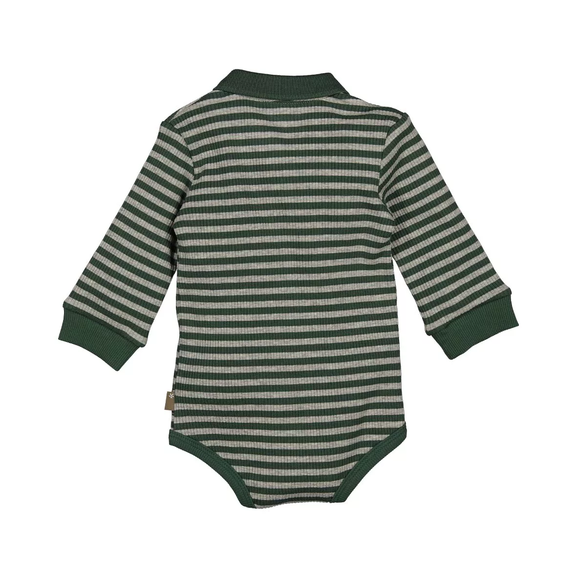 Body polo rayé vert bébé garçon – Image 2